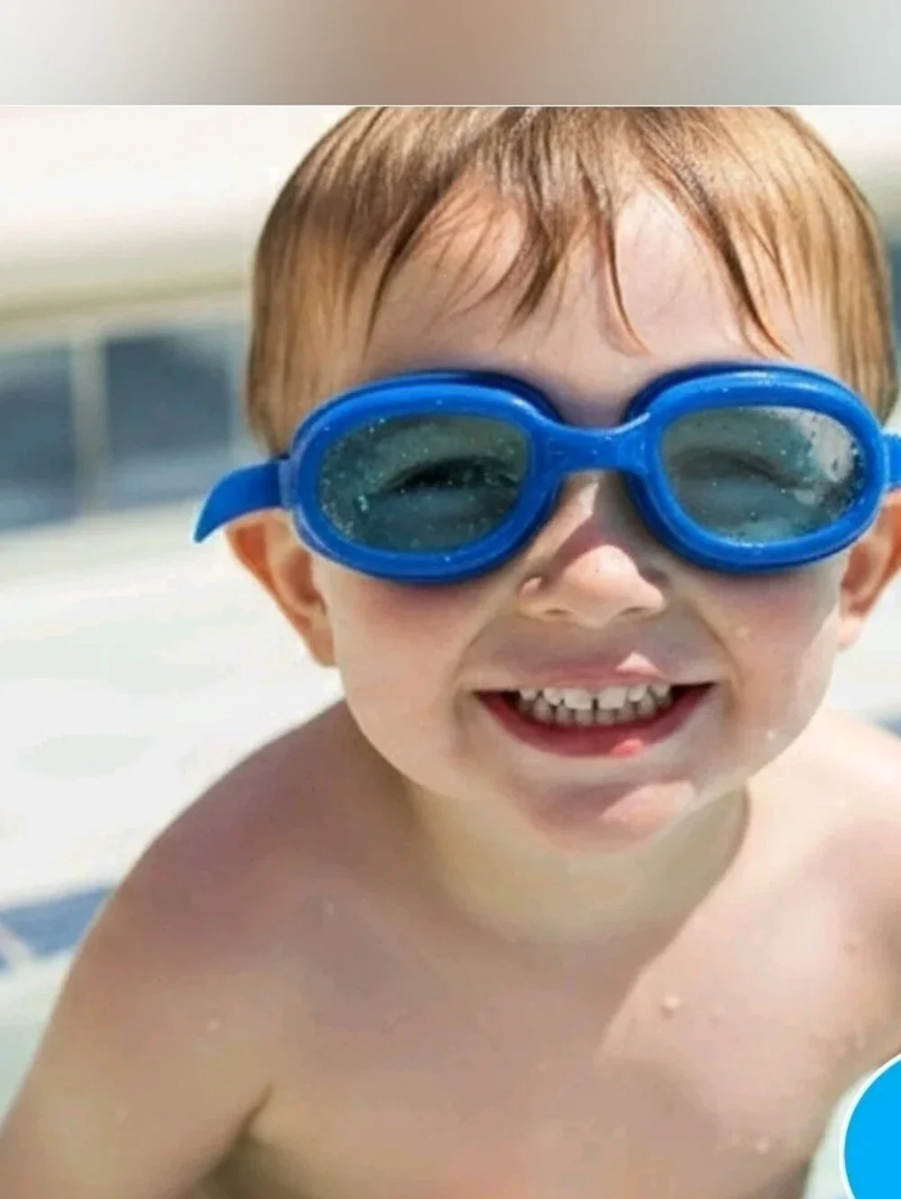 Kids Swim Goggles 3-Pack - Orange, White, Navy. G